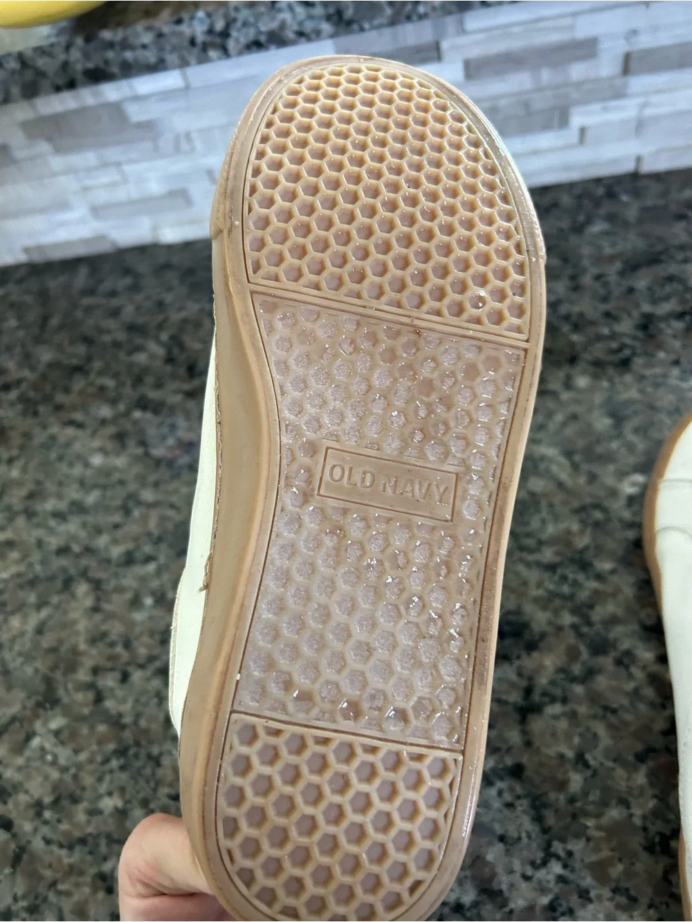 Old Navy Cream Lace-Up Kids' Sneakers with Gum Sole